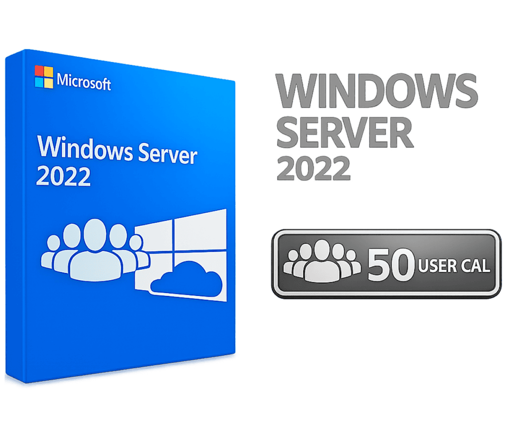Imagem de licença Windows Server 2022 RDS para 50 usuários CAL.