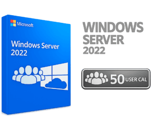 Imagem de licença Windows Server 2022 RDS para 50 usuários CAL.