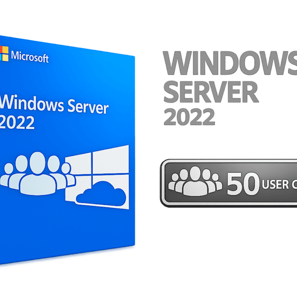 Imagem de licença Windows Server 2022 RDS para 50 usuários CAL.