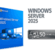 Imagem de licença do Windows Server 2025 com suporte para 50 usuários RDS.