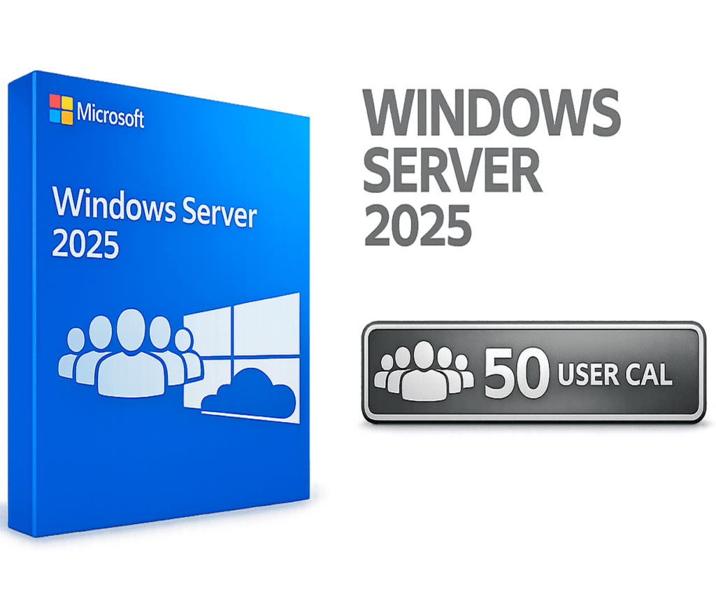 CAL para Windows Server 2025 RDS com 50 utilizadores.