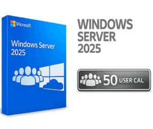 CAL para Windows Server 2025 RDS com 50 utilizadores.