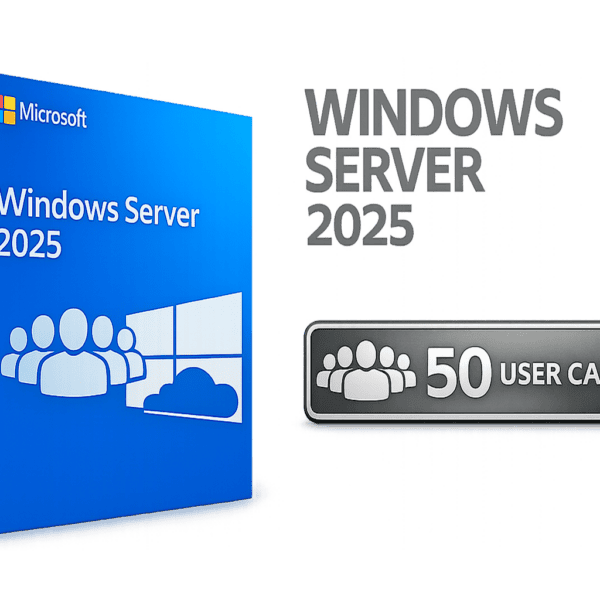 CAL para Windows Server 2025 RDS com 50 utilizadores.