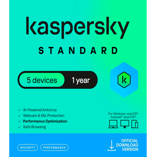 ANTIVIRUS KASPERSKY STANDARD - 5 DEVICE